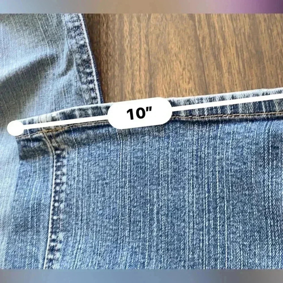 Distressed Ann Taylor Loft Jeans Size 6 Long Flare Leg - Picture 14 of 14